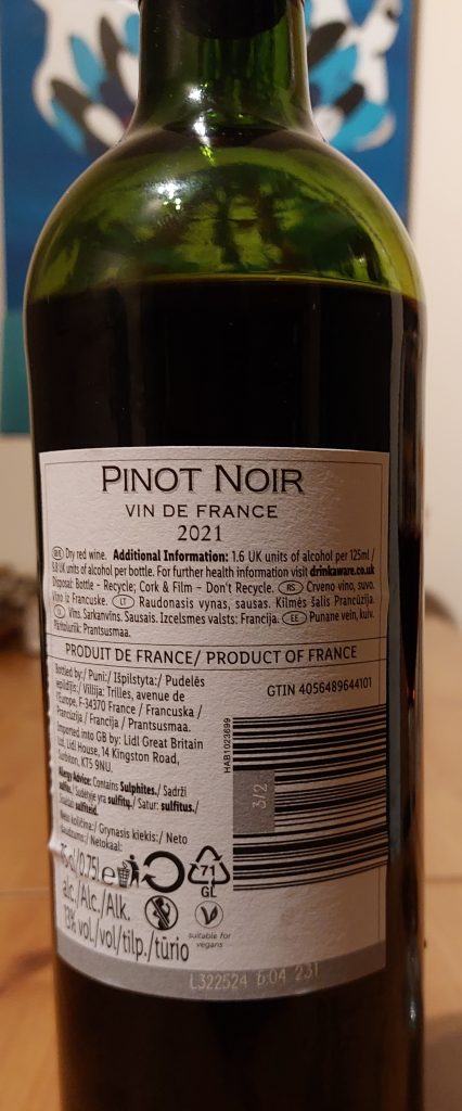 from Wine Lidl Boulogne Blog – Three Noirs Pinot